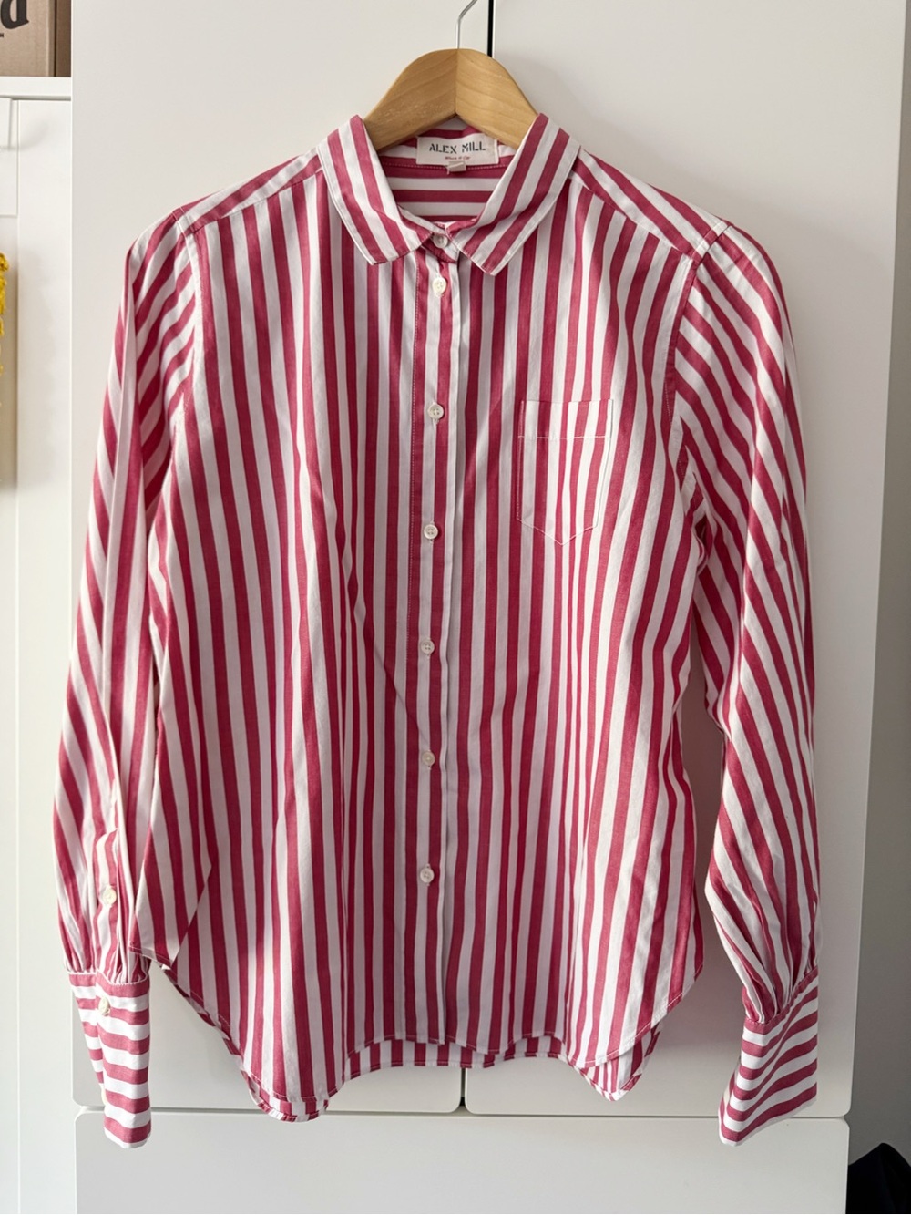ALEX MILL Kit Shirt – Red and White Stripe